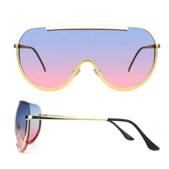 Oversized Shield Visor Style Semi one-piece Lens Design Oversized Shield Men New