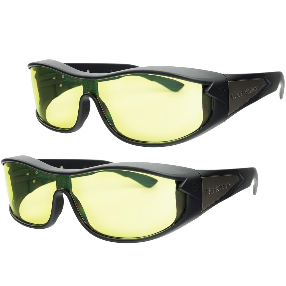 BattleVision Night Vision Wraparounds Green Night Driving Glasses, AS-SEEN-ON…