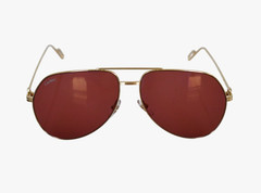 🆕️NEW Authentic CARTIER CT0110S 010 Gold/Red AVIATOR PILOT Sunglasses