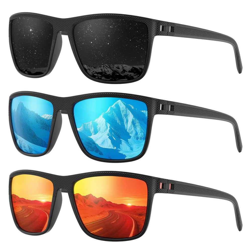 Polarized Sports Sunglasses for Men Women, UV Protection Lightweight Sun Glas…