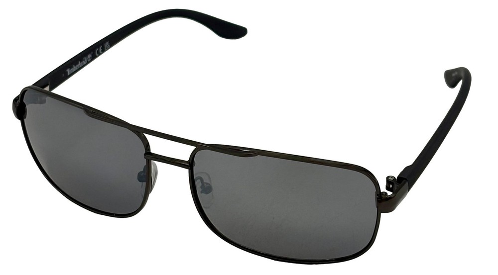 Timberland Sunglass Mens Shiny Gunmetal Rectangle , Mirror Lens TB7270. 8C