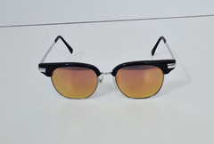 Ocean Waves Sunglasses Gold Amber Mirrored Crown Glass Lenses Acetate Metal