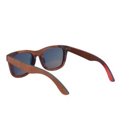 Handmade Unisex Skateboard Wood Polarized Sunglasses Outdoor Wood Frame Glasses