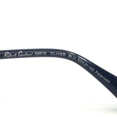 Robert Graham Sunglasses OLIVER BLU Blue Round w/ Gradient Gray Polarized Lenses