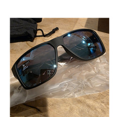 Bolle Brecken Lightweight Men’s Sunglasses Black Matte Frame Blue Plastic Lenses