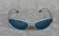BOLLE PIRAJA 10026 SILVER POLARIZED WRAP SUNGLASSES FRANCE MINT CONDITION