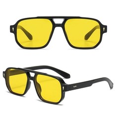 Fashion Square Sunglasses, Vintage Retro Rectangle Sunglasses for Men and Women