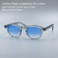Handmade blue glasses blue gradient lens sunglasses Men’s classic glasses UV400