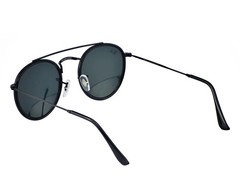 Ray-Ban Sunglasses RB3647N Round Double Bridge Black Frame Blue Grey Lens 51mm