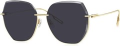 Women Lady Elegant Irregular Diamond-cut Nylon Lens UV400 Gold/Purple Grey