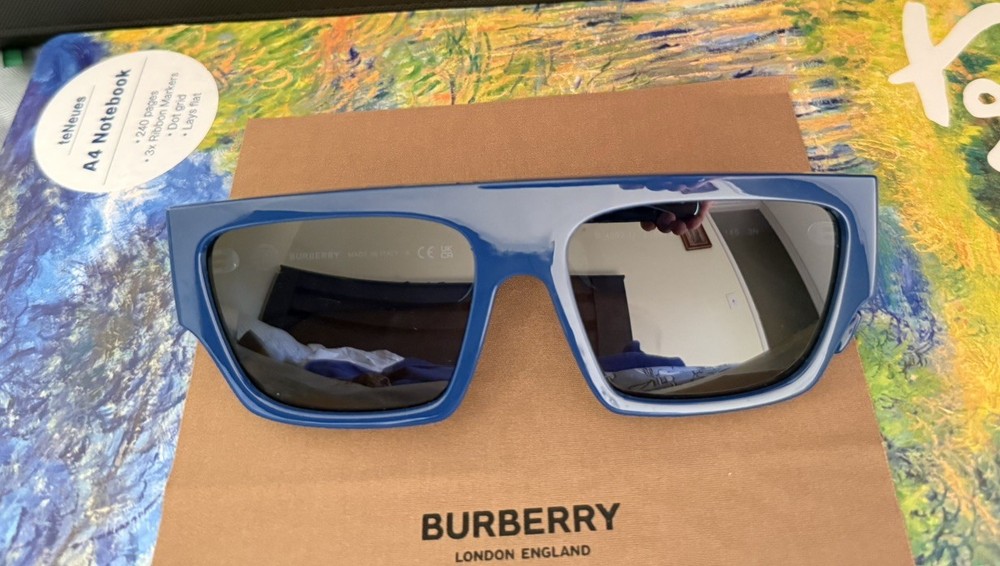 Burberry Micah BE4397U XL 58 | 17 Blue Sunglasses Unisex-New