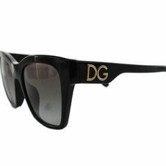 DOLCE&GABBANA DG Logo Black Full Rim Sunglasses Unisex 5.6in (14.3cm) Wide Very