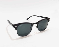 Ray-Ban Sunglasses RB3016 Clubmaster Marble Black Frame Dark Grey Lens 51mm