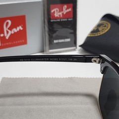 Ray-Ban RB3016 Sunglasses Clubmaster Classic Black Frame Glass Gray Lens 51-21mm