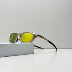 Oakley Penny X-Metal Sunglasses Silver Frame Black Lens Classic