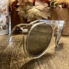 DOLCE & GABBANA DG2169 48mm Silver ROUND CRYSTAL Sunglasses Italy MIRRORED
