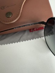 Ray-Ban Aviator Metal Frame Black Gradient Lens Sunglasses with Case R$244