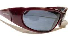 Ralph Lauren Polo Jeans Scorcher Sunglasses, 60-15-125 Wrap Burgundy / Brown