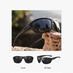 KDEAM Square Polarized Thick Frame Sunglasses Men Women Driving Riding Glasses
