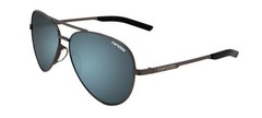 Tifosi Optics SHWAE Sunglasses Graphite Frame Smoke Tint with Bright Blue Mirror