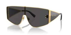 Dolce & Gabbana Sunglasses DG2305 02-87 44mm Gold / Dark Grey Lens
