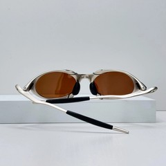 Oakley Romeo X-Metal sunglasses, with silver frame and brown lenses*