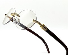 Diamond buffs sunglasses men’s women’s LUXURY glasses retro Gold buff’s vvs Ice