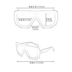 Men Sunglasses Hip Hop Single Lens Goggles Retro Futuristic Look Celebrity Style