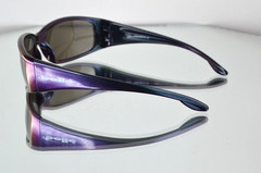 INSANE Bolle “Habu” Wrap Sunglasses Iridescent Purple/Blue Y2K France Vintage