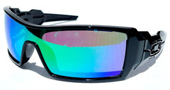 Oakley OIL RIG polished BLACK POLARIZED Galaxy JADE Mirror lens Sunglass 9081