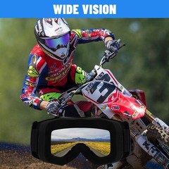 Dirt Bike ATV Goggles 2 Pack with Neck Gaiter, Motorcycle Motocross Eyewear W…