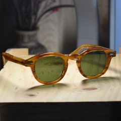 Vintage green glass sunglasses johnny depp sunglass blonde acetate glasses SMALL