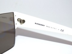 Burberry 4291 3007/H White Gray Silver Gold Shield Sunglasses