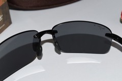 Maui Jim 422-02 Breakwall Polarized Rimless Sunglasses Black/Neutral Grey