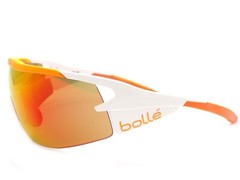 Bolle Aeromax Sunglasses Matte White Fluro Orange/ TNS Fire Mirror Oleo AF 12273