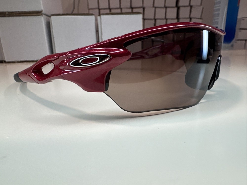 OAKLEY RADARLOCK EDGE Sunglasses Black OO9209-03 Burgandy/Gray #771