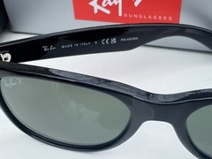 NEW Ray-Ban RB2132 NEW WAYFARER 901/58 3P Polarized G-15 Green 55mm Sunglasses