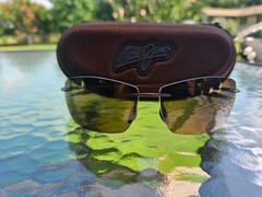 Maui Jim Lighthouse H423-26 63mm Brown Polarized Rimless Sunglasses