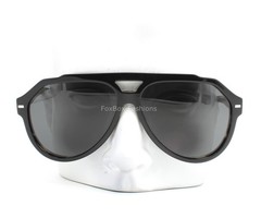 Dolce Gabbana Aviator Sunglasses DG 4452F 3403/87 Black on Gray Havana w/case