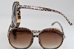 Oversized Round Celebrity Good Quality,, Fashion, Starz Sunglasses 185.2 cheetah
