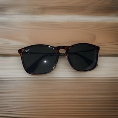 Ray-Ban RB4187 CHRIS Polished Havana Dark Green Sunglasses 54mm Tortoise