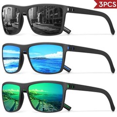 3 Packs Polarized Sunglasses for Men, Lightweight Sun Glasses with UV Protection