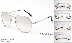 Clear Lens Glasse Eyewear Aviator Classic Fake Office Smart Nerdy Retro UV 100%