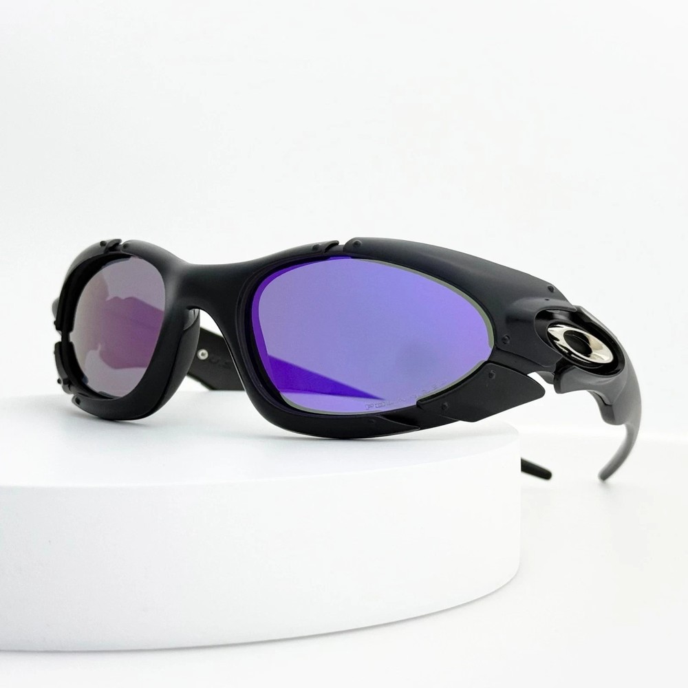 Oakley Plate Sunglasses Vintage Black Purple Lens 90s Y2K Gorpcore OutdoorIN BOX