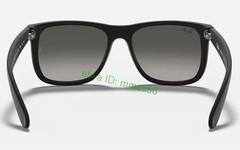 Ray-Ban JUSTIN RB4165 601/8G Sunglasses Dark Grey Matte Rubber Black 54mm