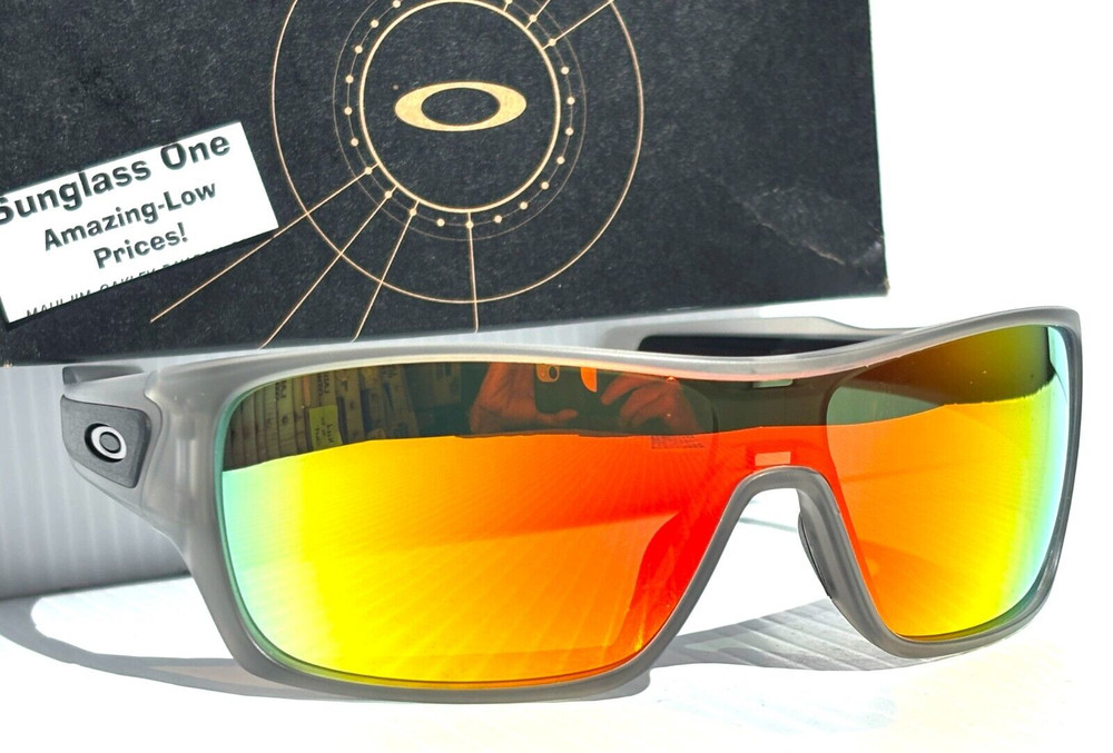 NEW Oakley TURBINE ROTOR Matte Grey POLARIZED Galaxy Ruby Lens Sunglass 9307