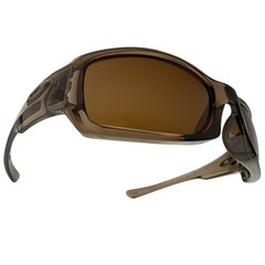 Oakley Five Sunglasses Brown Translucent Frame Bronze Lens Wrap Arounds 51-19