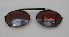 NEW DRIVING UV 09142 Eye Protection Clip on Sunglasses / 42MM