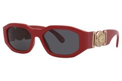 Versace VE4361 5330/87 Sunglasses Red/Gold-Medusa-Logo/Dark Grey Lenses 53mm