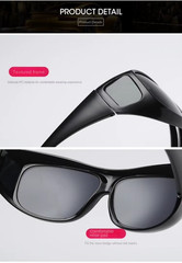 New Medium-Large FIT OVER Sunglasses Cover Prescription RX Eye Glasses Men Women